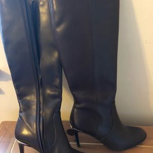 Coach dark brown leather boots